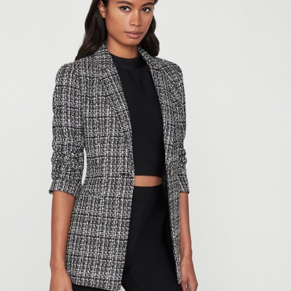 BCBGMAXAZRIA Tweed Blazer XS